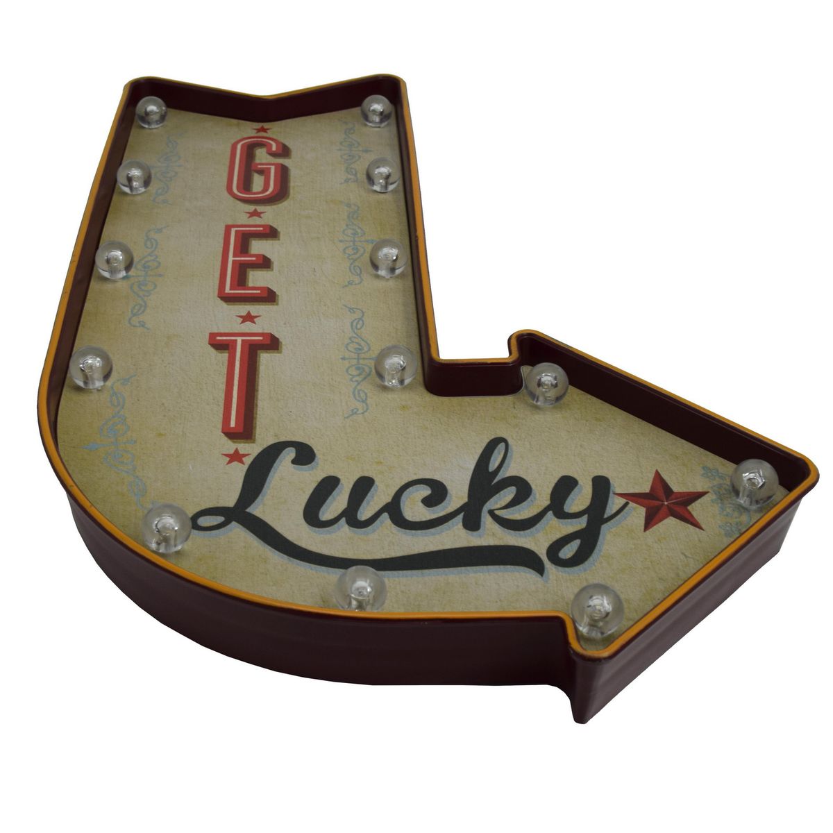 JUST HOME COLLECTION - Letrero Led Flecha Beige 61x5.5 cm