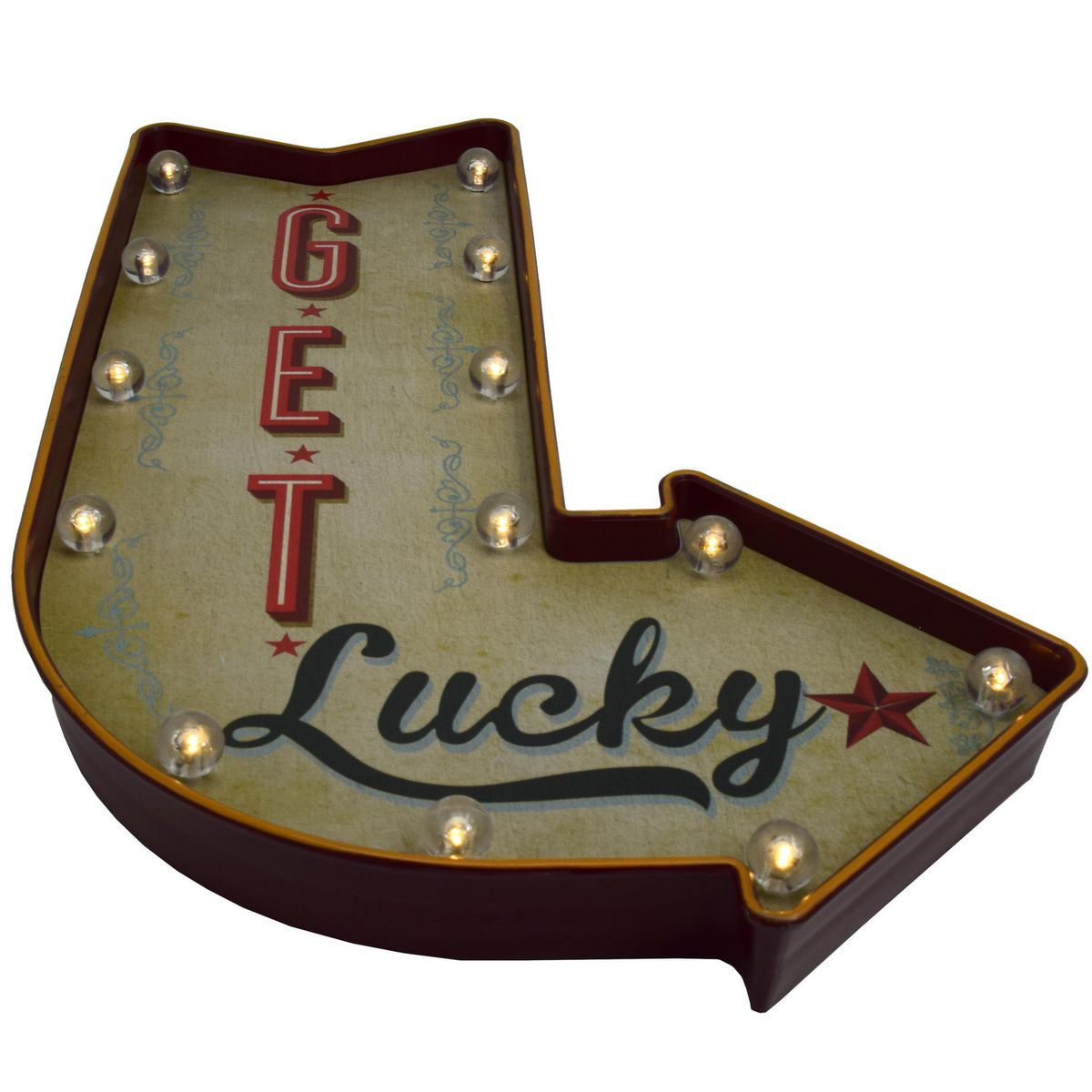 JUST HOME COLLECTION - Letrero Led Flecha Beige 61x5.5 cm