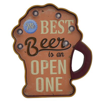 Imagen 2 del producto Letrero Led Cerveza Beige 29x5 cm