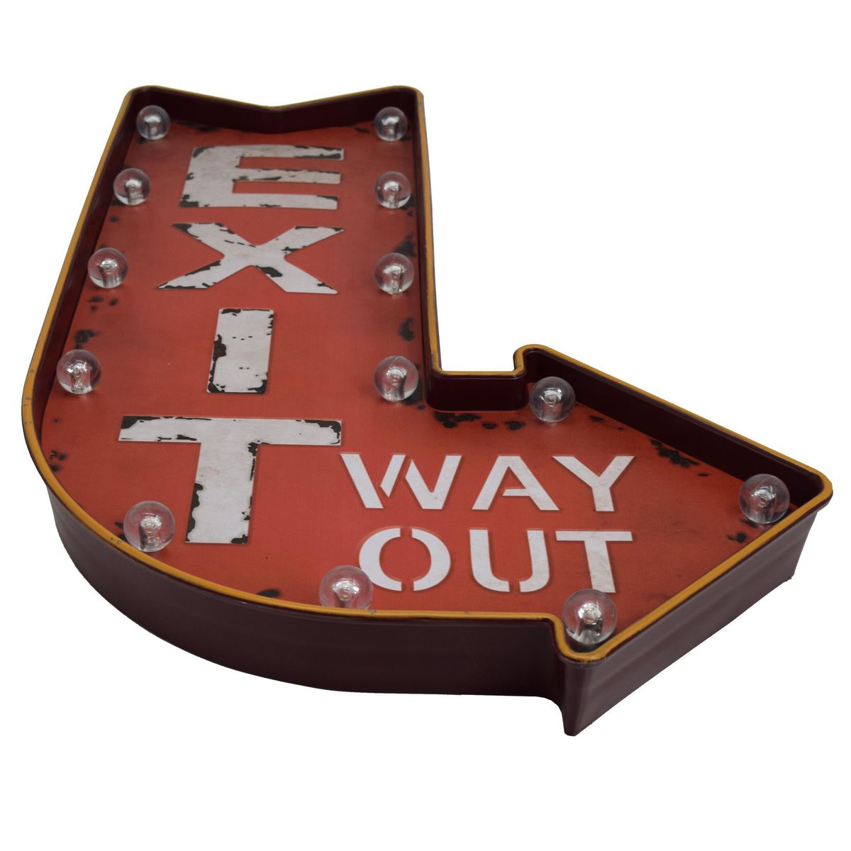 JUST HOME COLLECTION - Letrero Led Flecha Beige 61x5.5 cm