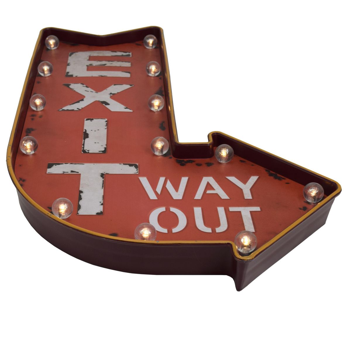 JUST HOME COLLECTION - Letrero Led Flecha Beige 61x5.5 cm