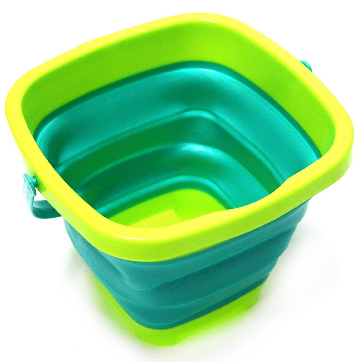 KLIMBER - Balde Plegable 2 Litros 20x15.7x20.5 cm Azul/Verde Desde 3 años