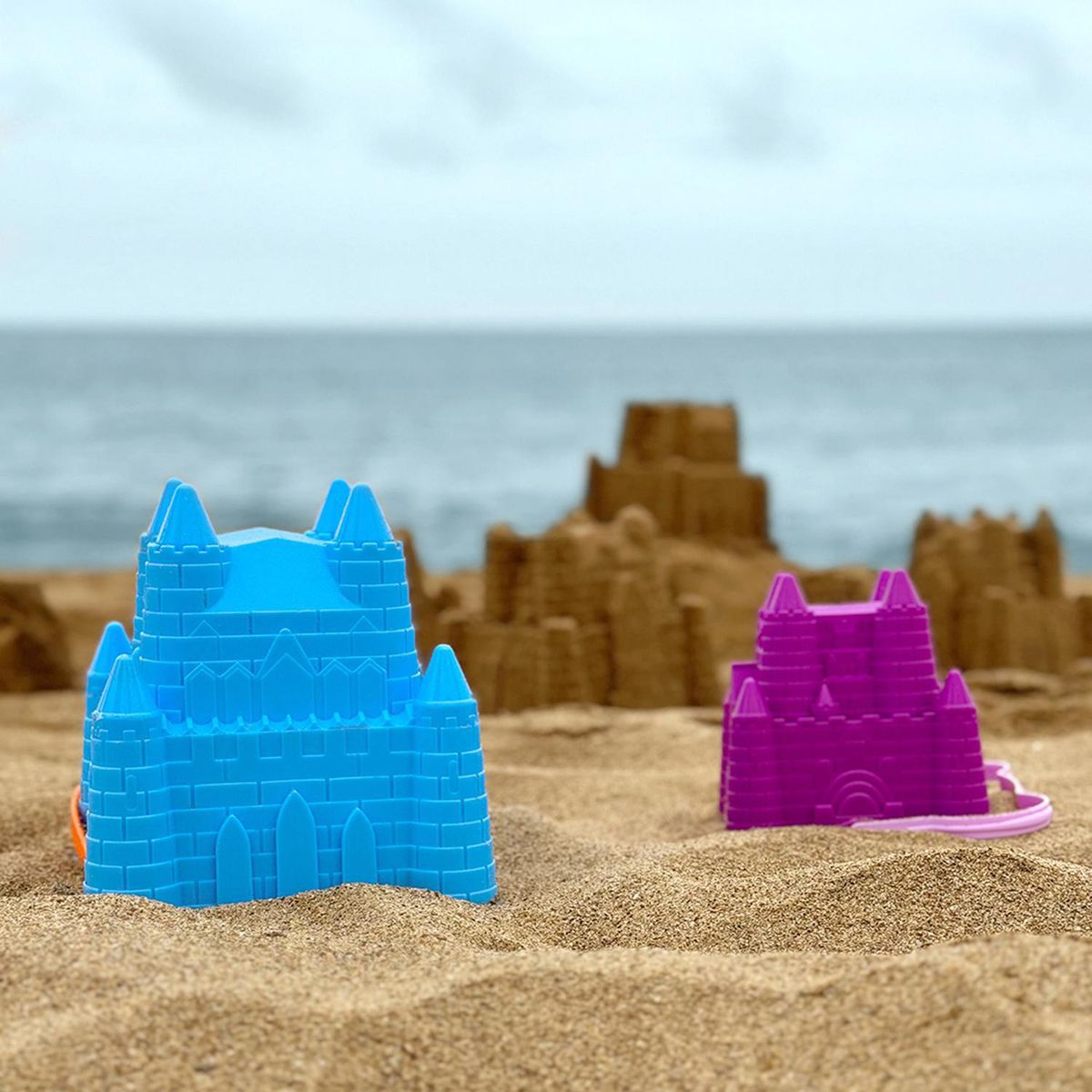 KLIMBER - Molde de Arena Grande 18.6x21x18.6 cm Celeste/Naranjo Desde 3 años