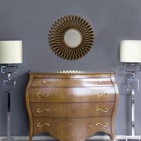 Espejo Pared Forma Redonda 25x25 cm Dorado Red