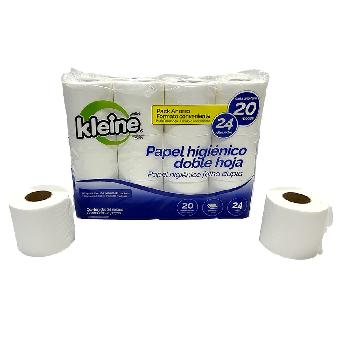 KLEINE WOLKE - Papel Higiénico Doble hoja 24 Rollos x 20 m