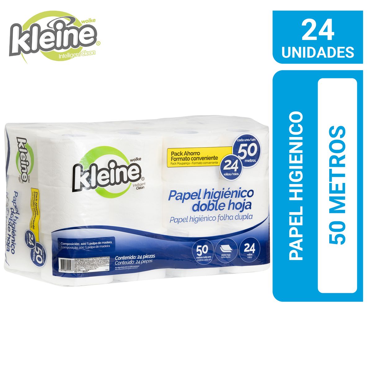 KLEINE WOLKE - Papel Higiénico Doble hoja 24 Rollos x 50 m