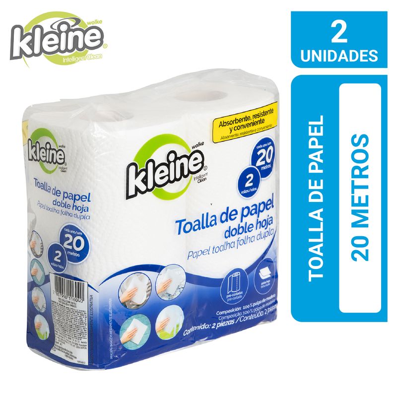 KLEINE WOLKE - Toalla de cocina 20 metros 2 unidades