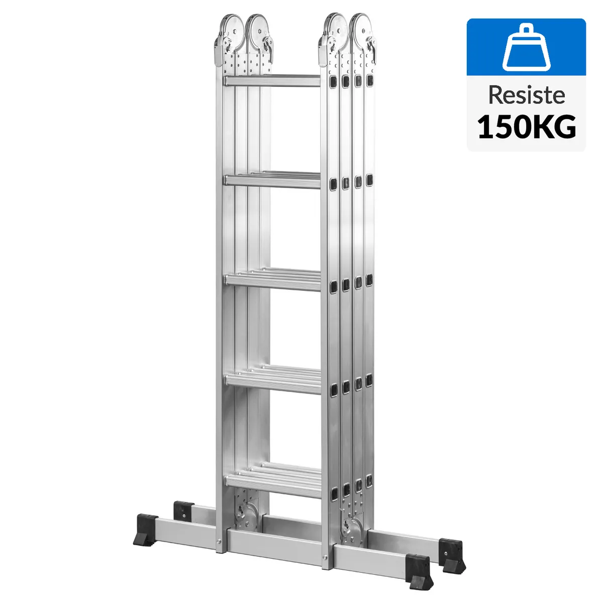 BAUKER - Escalera Articulada Aluminio 556 cm 20 Peldaños