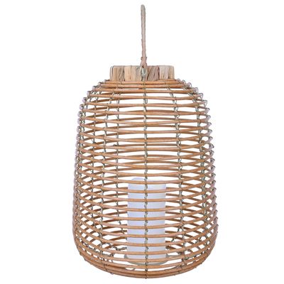 Imagen 2 del producto Farol Decorativo Ratan Con Vela Led 38 Cm