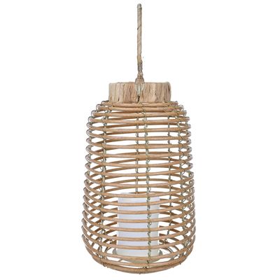 Imagen 2 del producto Farol Ratan Decorativo Con Vela Led 29 Cm