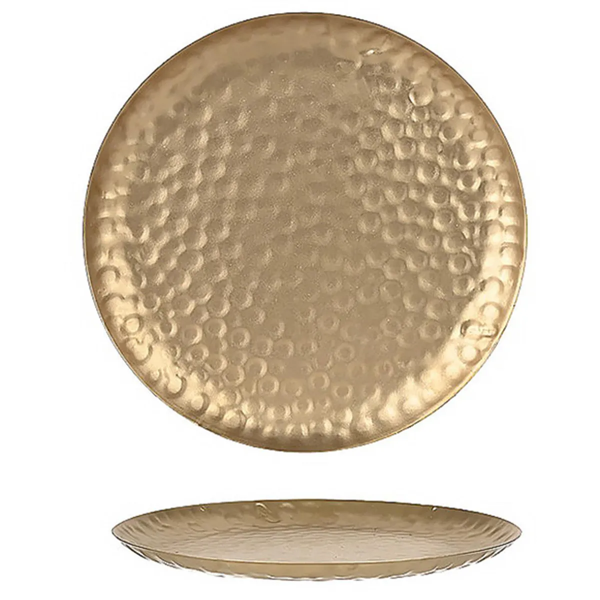 JUST HOME COLLECTION - Plato metal dorado 28 cm