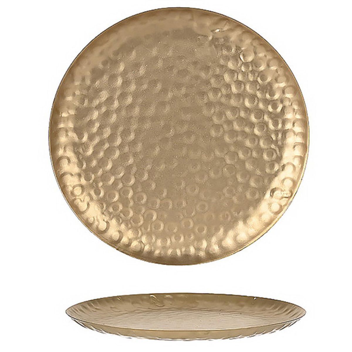 JUST HOME COLLECTION - Plato metal dorado 28 cm