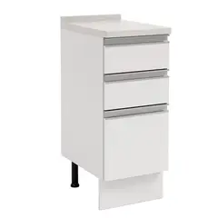 JUST HOME COLLECTION - Mueble de Cocina Base 3 Cajones con Cubierta 35 cm Atlas