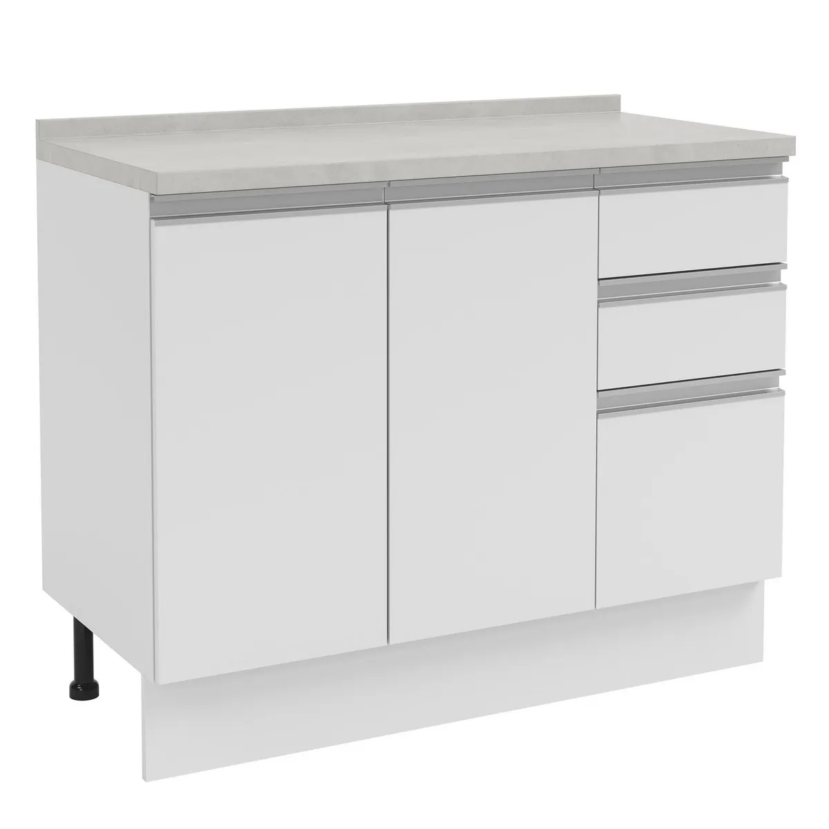 JUST HOME COLLECTION - Mueble de Cocina Base 3 Puertas 2 Cajones con Cubierta 105 cm Atlas