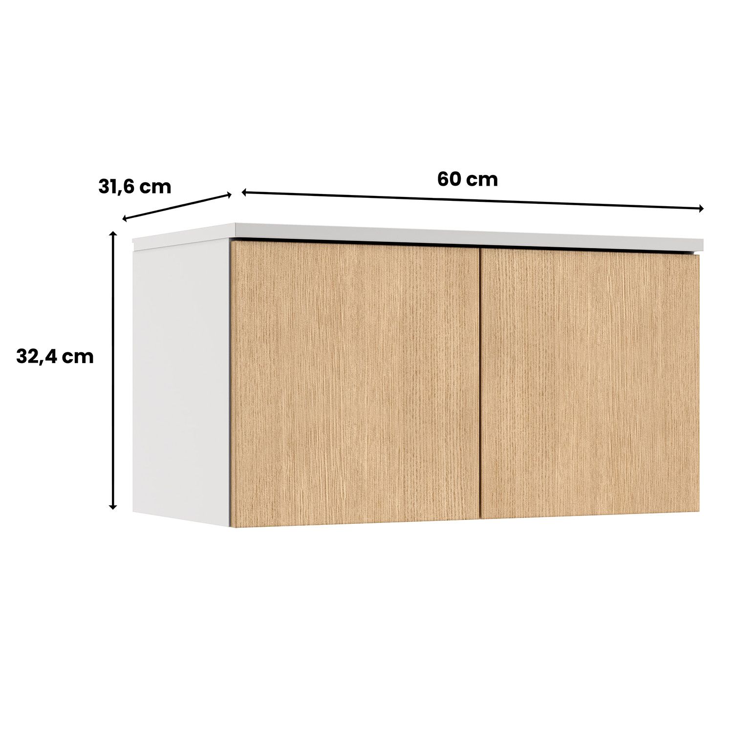 JUST HOME COLLECTION Mueble de Cocina Mural Sobrecampana 2 Puertas
