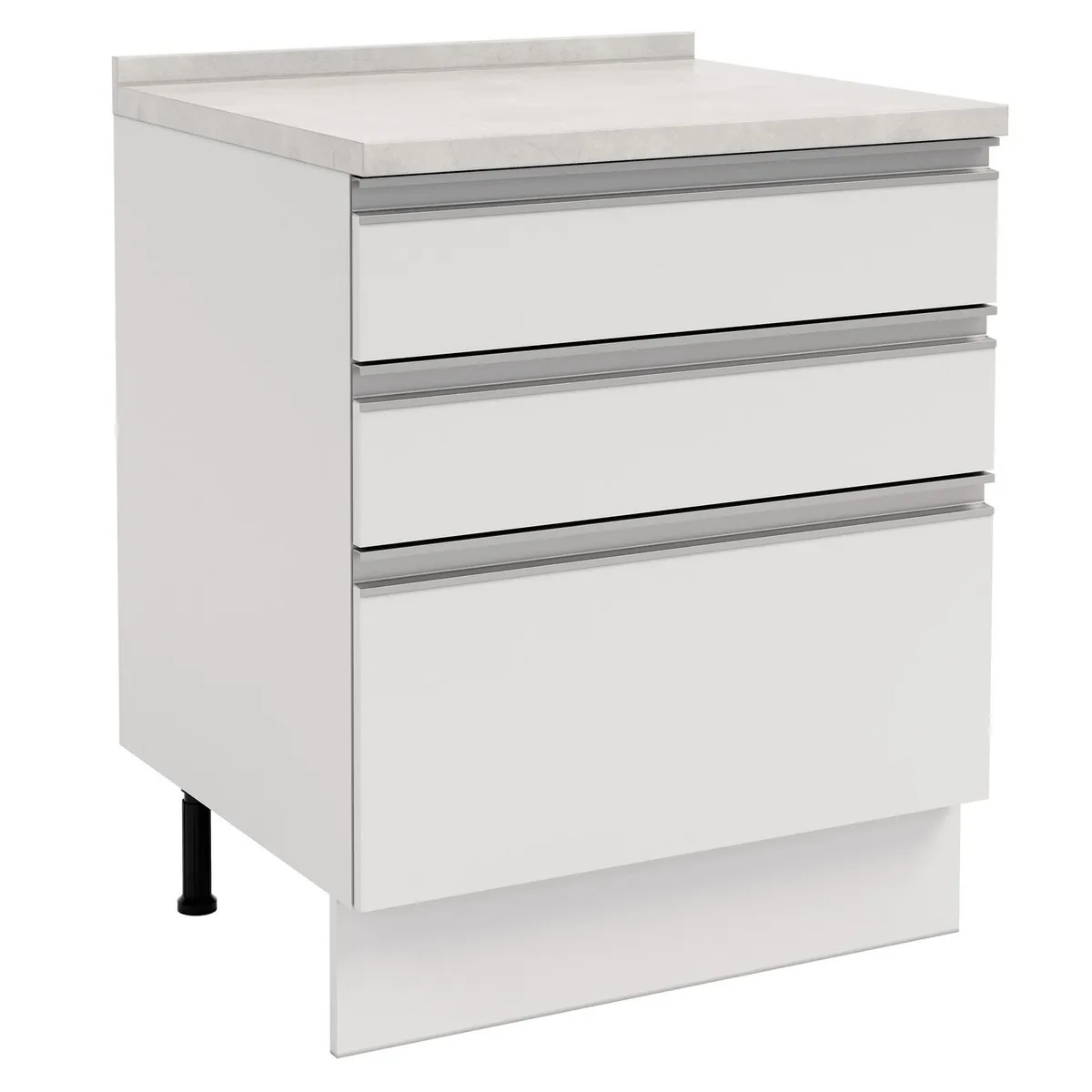 JUST HOME COLLECTION - Mueble de Cocina Base 3 Cajones con Cubierta 70x60 cm Atlas