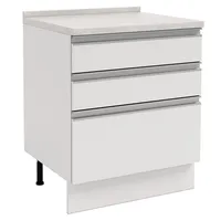 Mueble de Cocina Base 3 Cajones con Cubierta 70x60 cm Atlas