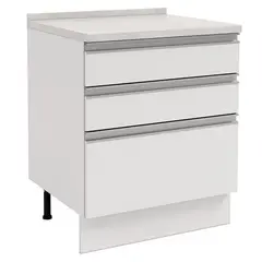 JUST HOME COLLECTION - Mueble de Cocina Base 3 Cajones con Cubierta 70x60 cm Atlas