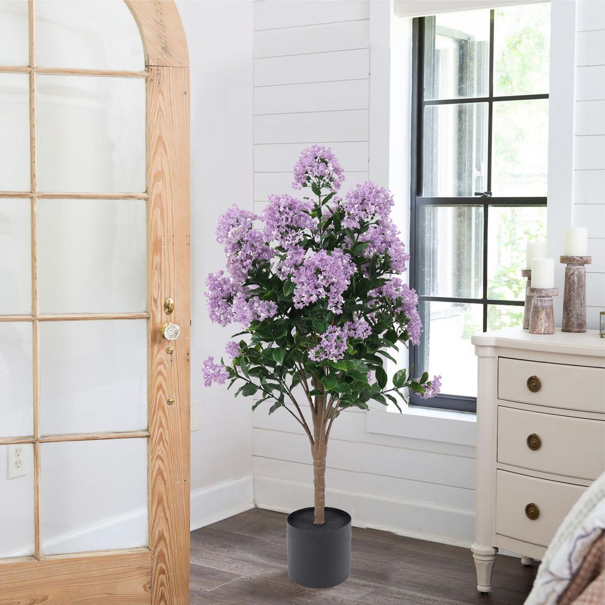 JUST HOME COLLECTION - Planta Artificial Flor 98 cm Morado; Verde