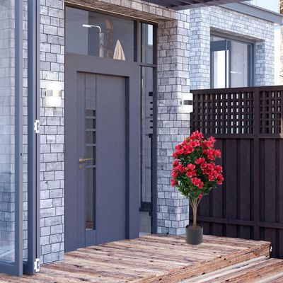 Imagen 2 del producto Planta Artificial con Flor 95 cm Rosado; Rojo; Verde