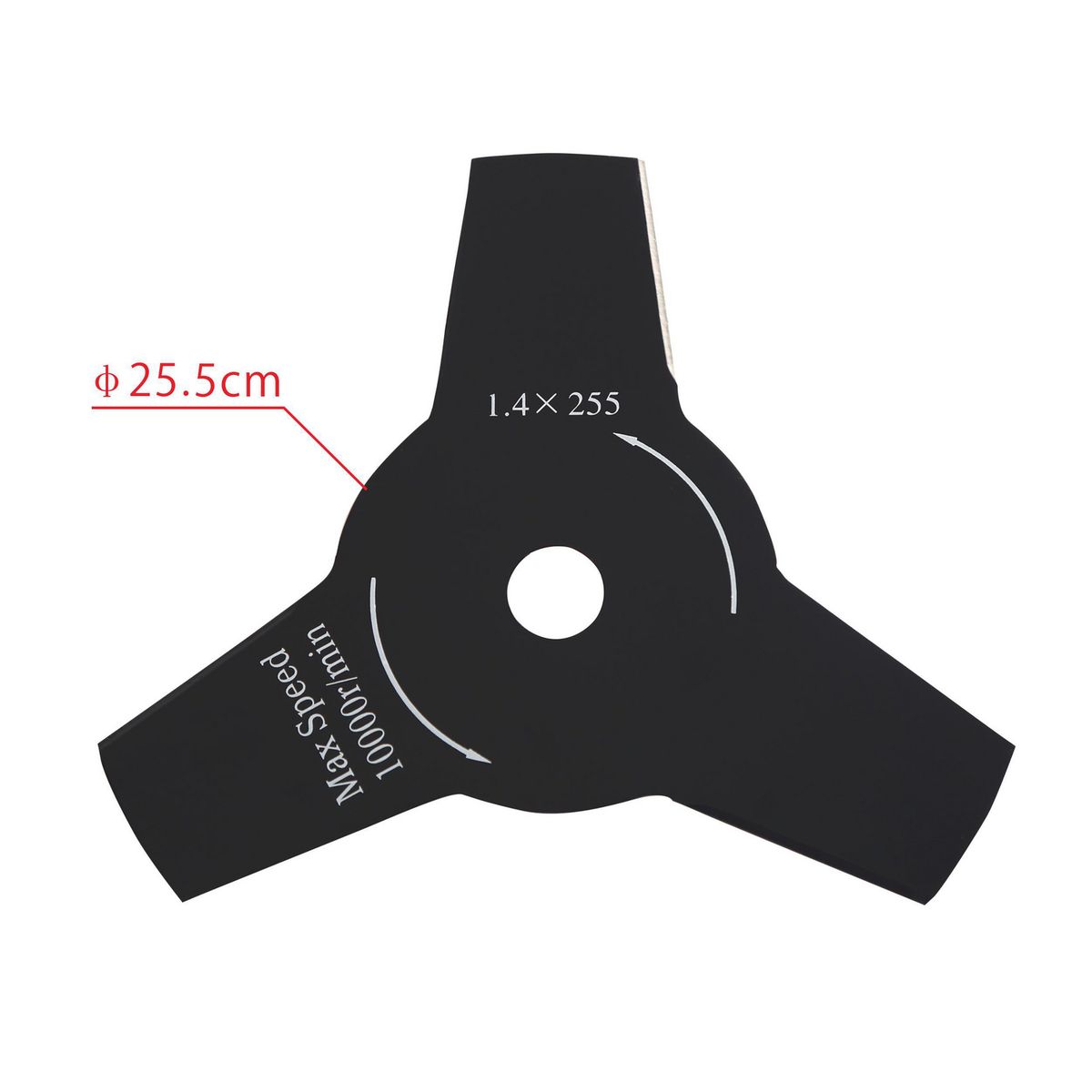 BAUKER - Cuchilla Desbrozadora 3 puntas 255x1,4 cm