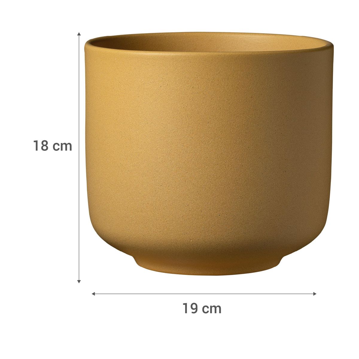 SK - Macetero de Cerámica 19x18 cm Mostaza