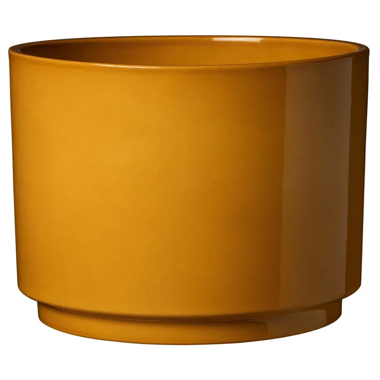 Macetero Oslo de Cerámica 19x19 cm Mostaza