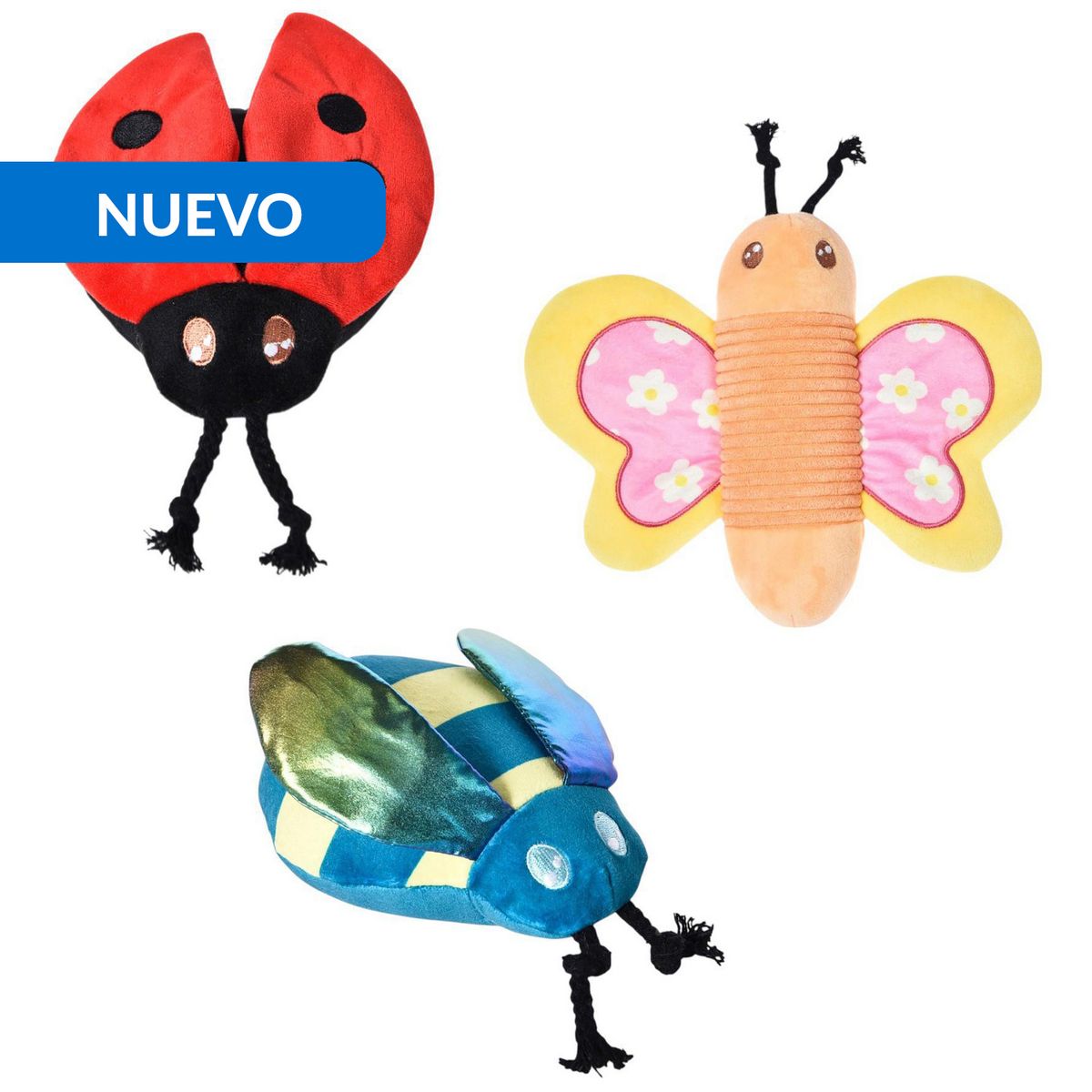 PETIZOOS - Set x3 juguetes mascota 30x22 cm