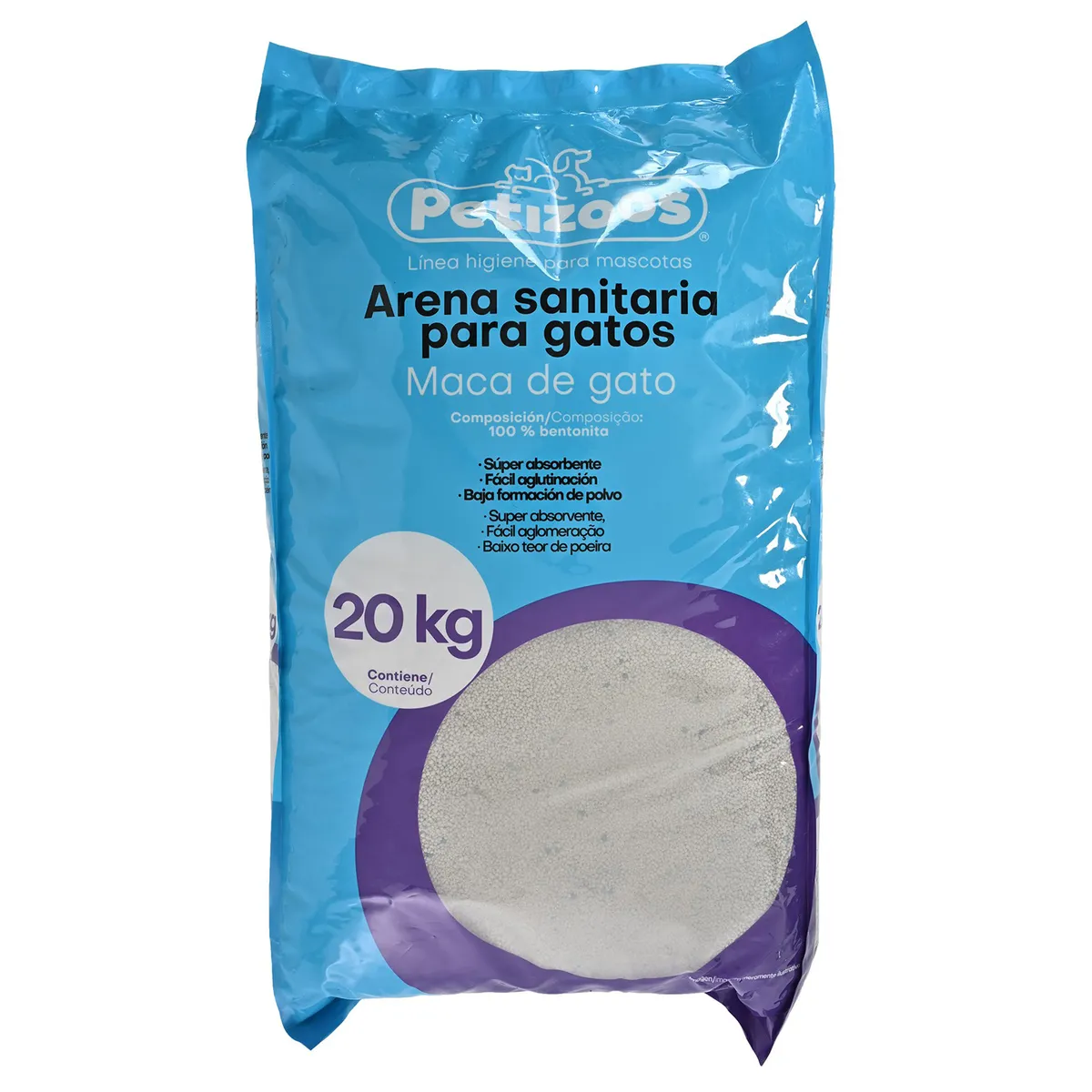 PETIZOOS - Arena sanitaria para gato 20 kg