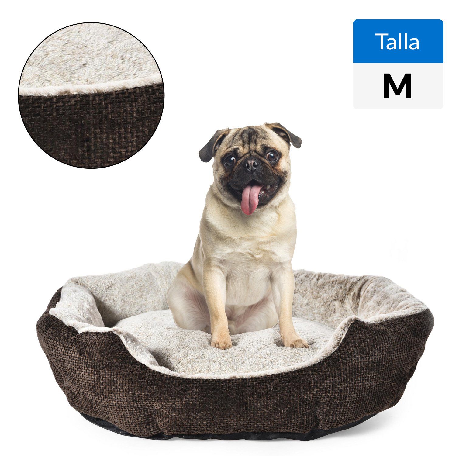 Cama redonda para Perro 18x65x76 cm Café Sodimac Falabella