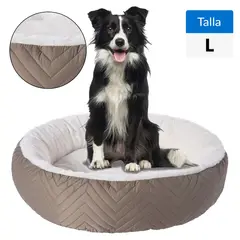 PETIZOOS - Cama Redonda para Perro 14x60x60 cm Café