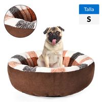 Cama Redonda para Perro 14x50x50 cm Marrón