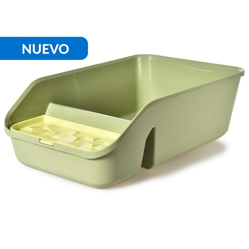 PETIZOOS - Arenero para gatos verde 49x28x15 cm.