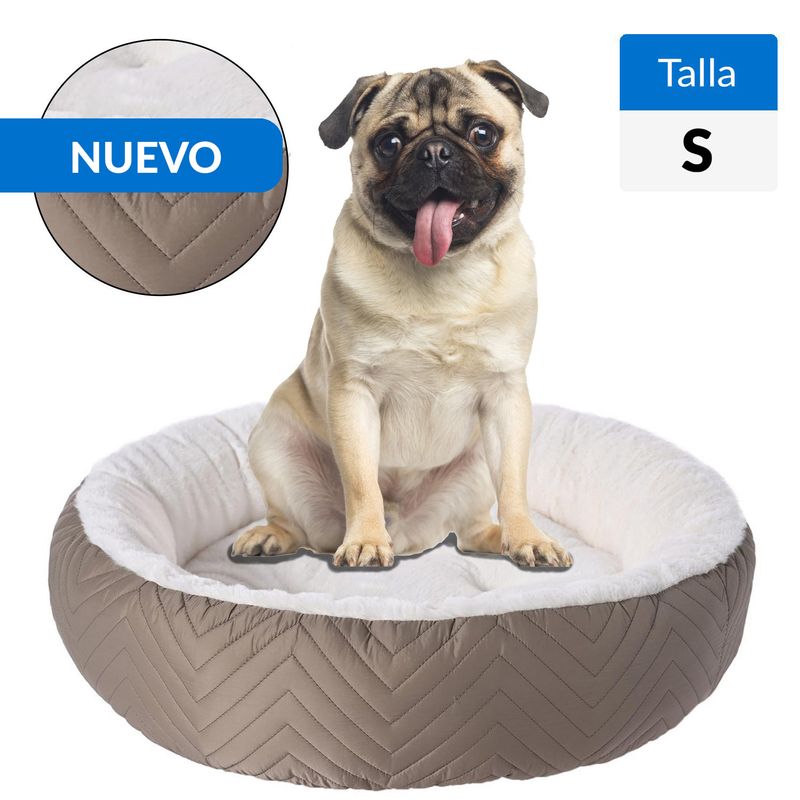PETIZOOS - Cama Redonda para Perro 13x50x50 cm Café