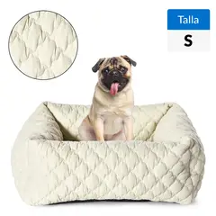 PETIZOOS - Cama Rectangular para Perro 19x60x40 cm Beige