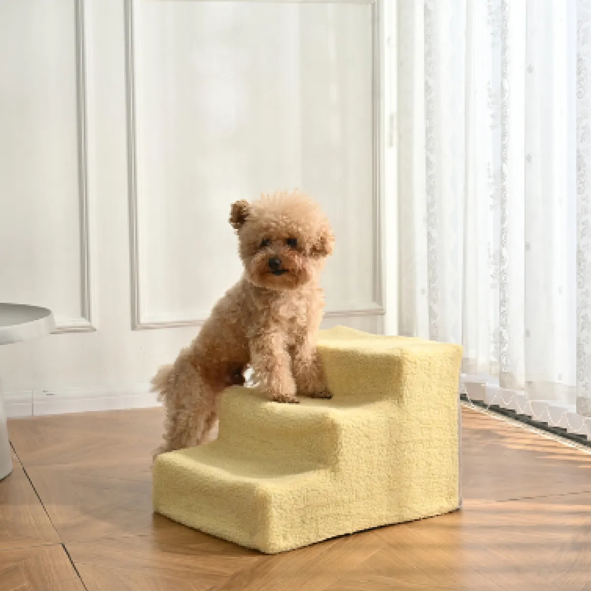 PETIZOOS - Escalera mascota 34,9x45 cm beige