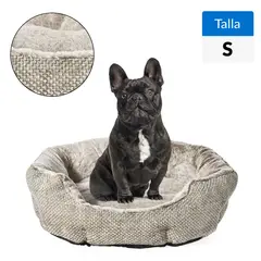PETIZOOS - Cama redonda 18x52x52 cm Gris para Perro 18x52x52 cm Gris