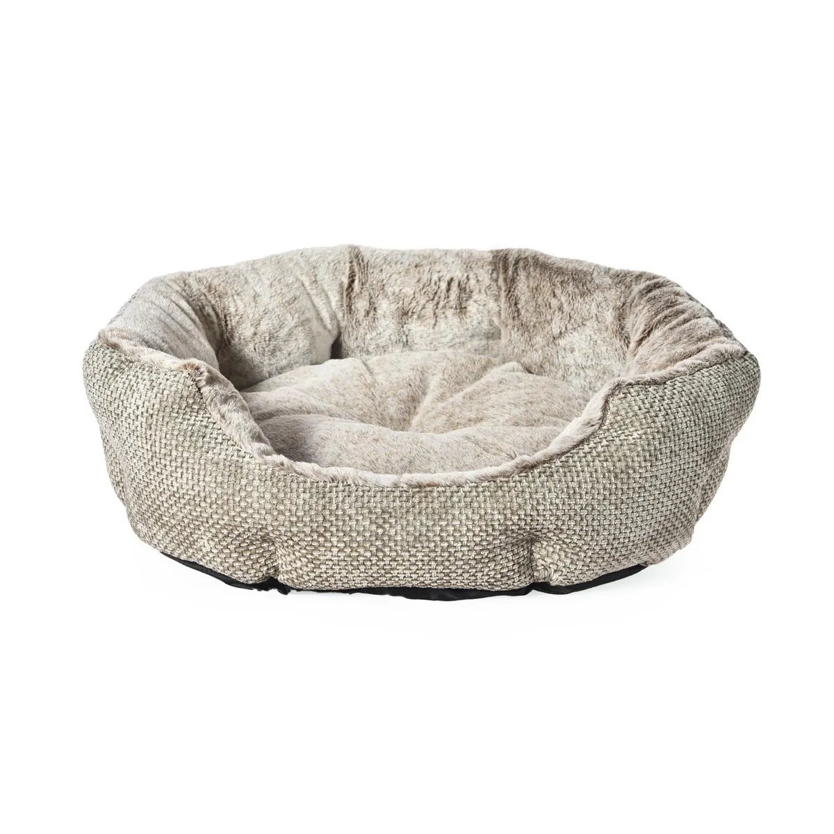 PETIZOOS - Cama redonda 18x52x52 cm Gris para Perro 18x52x52 cm Gris