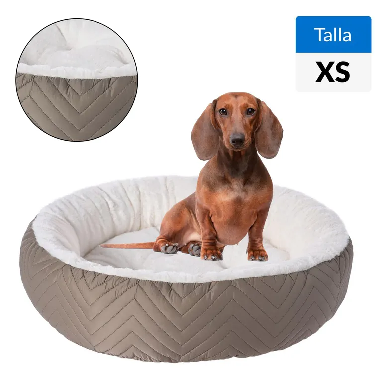 Cama Redonda para Perro 12x40x40 cm Café