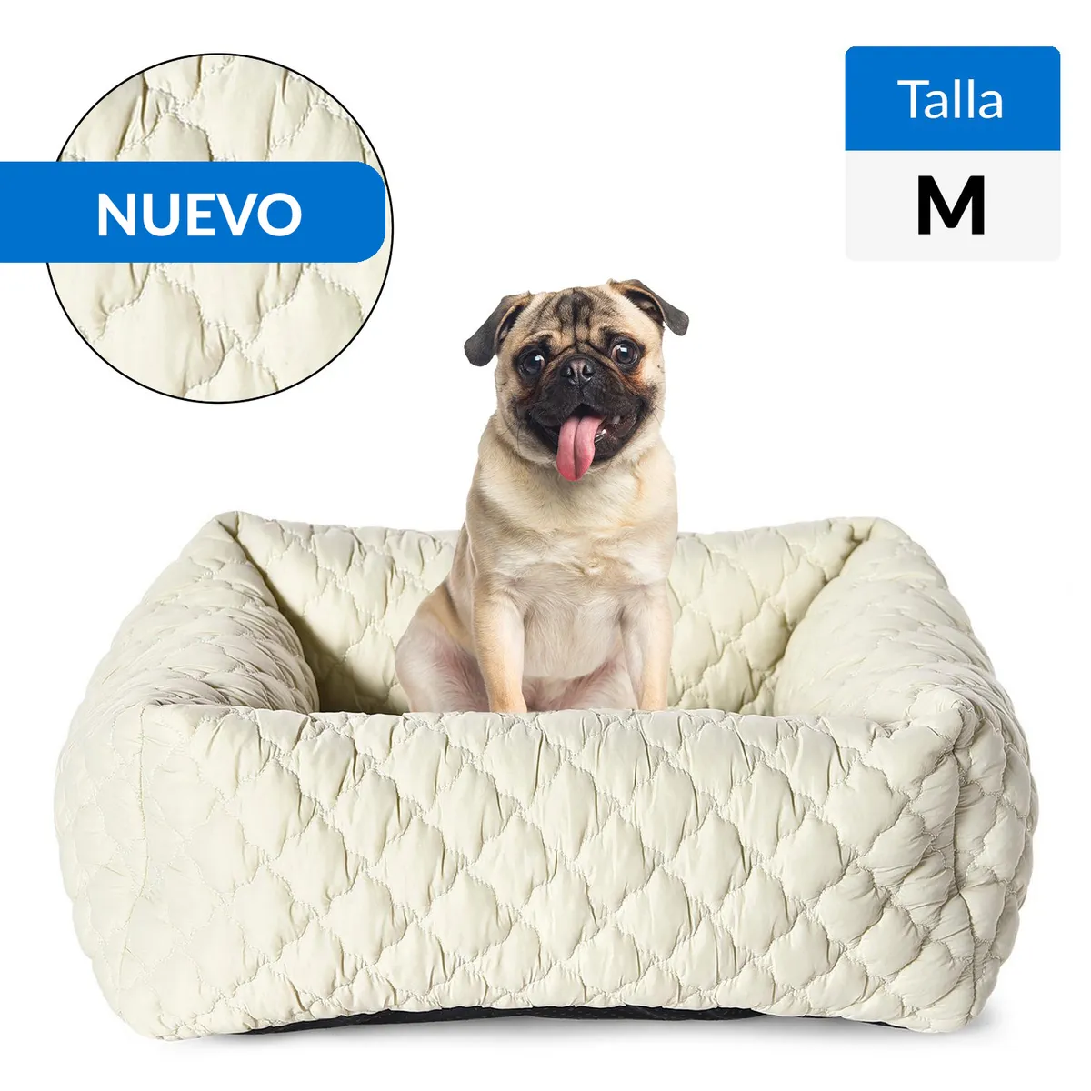 PETIZOOS - Cama Rectangular para Perro 21x80x55 cm Beige