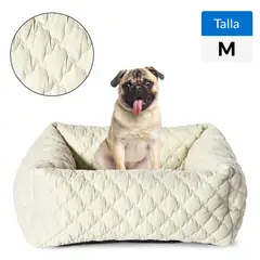 PETIZOOS - Cama Rectangular para Perro 21x80x55 cm Beige