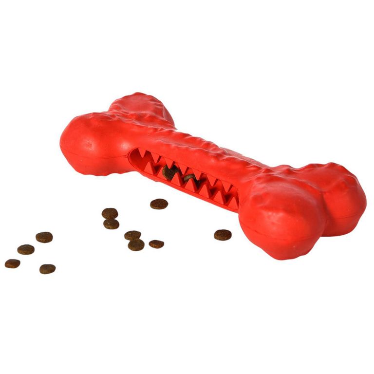Juguete goma perro 18,6 cm rojo