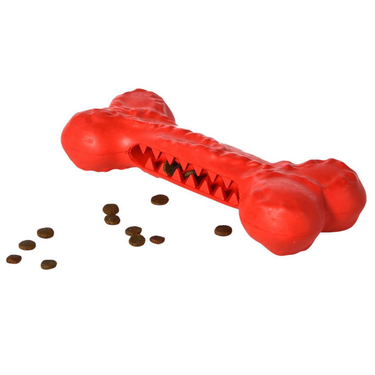 PETIZOOS - Juguete goma perro 18,6 cm rojo