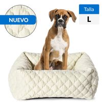 Cama Rectangular para Perro 23x100x70 cm Beige