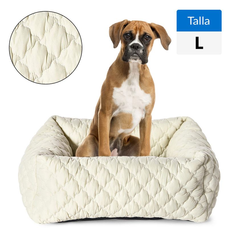 PETIZOOS - Cama Rectangular para Perro 23x100x70 cm Beige