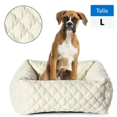 PETIZOOS - Cama Rectangular para Perro 23x100x70 cm Beige