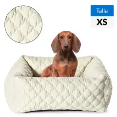 PETIZOOS - Cama Rectangular para Perro 17x47x37 cm Beige