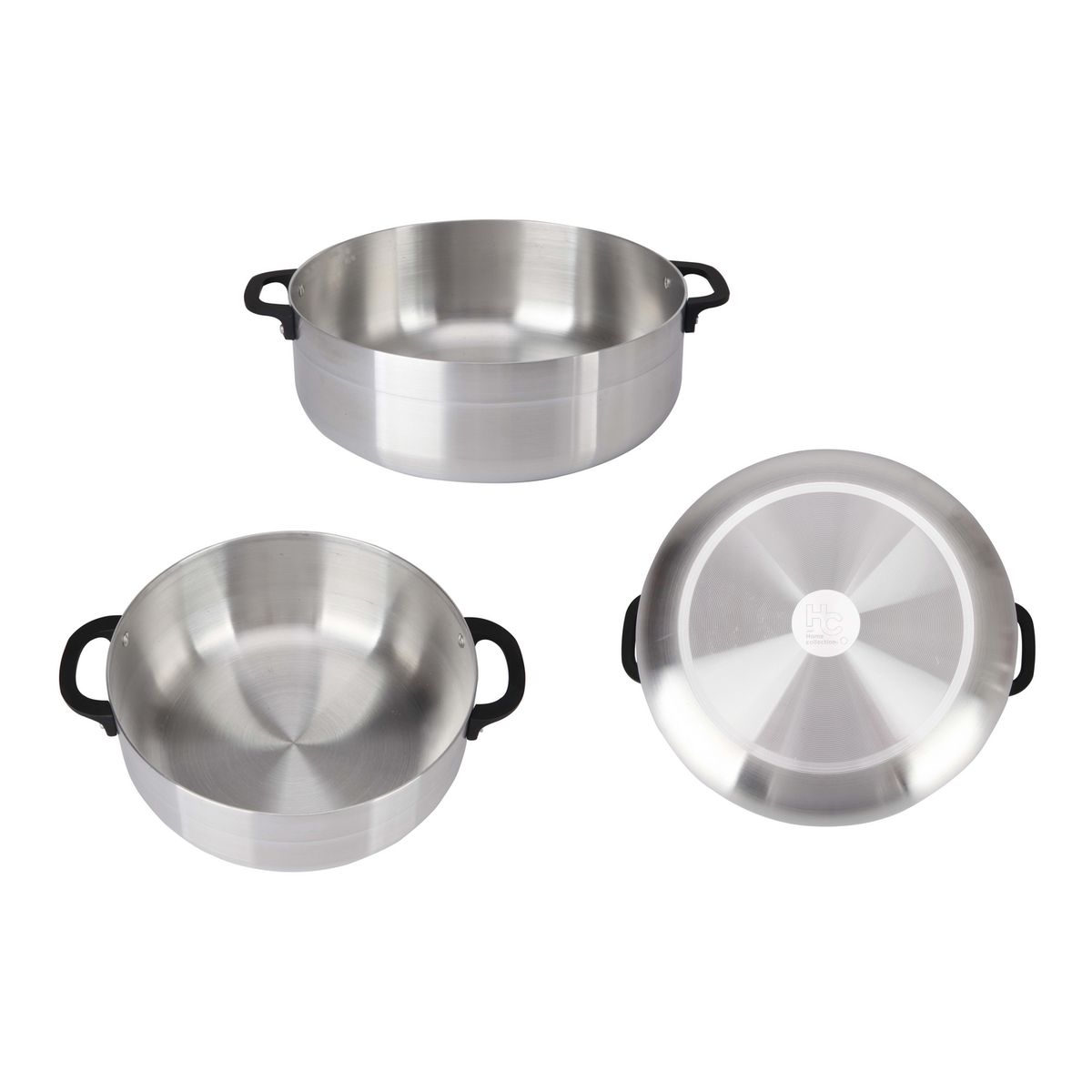 JUST HOME COLLECTION - Caldero de Aluminio 30 cm 7000 ml Plateado HJCDR-30