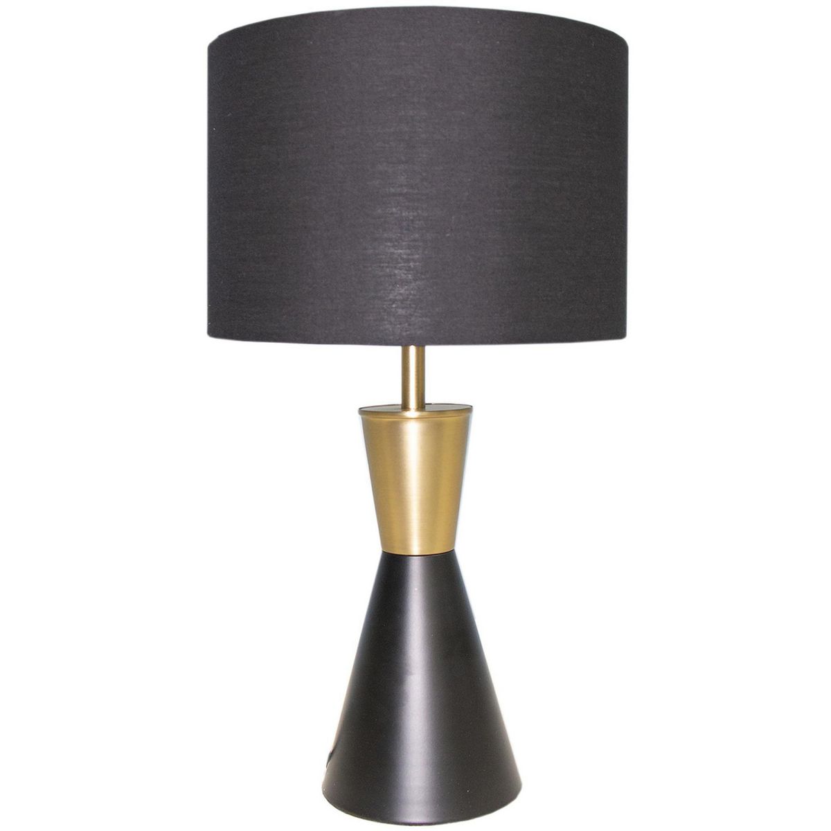 JUST HOME COLLECTION - Lámpara Mesa Flint Negro 22x40 cm