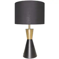JUST HOME COLLECTION - Lámpara Mesa Flint 1 Luz E27 Negro